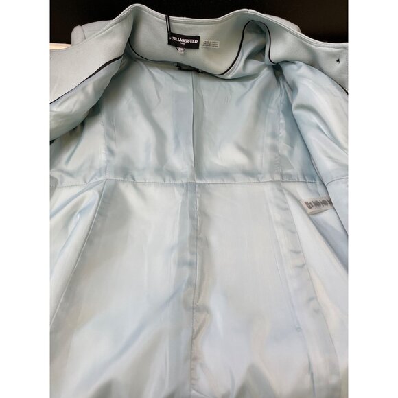 Karl Lagerfeld Women's Baby Blue Button up Jacket Coat Size 10 SKU 6039 - Picture 6 of 7